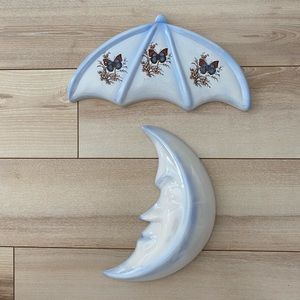 Vintage nursery ceramic wall deco